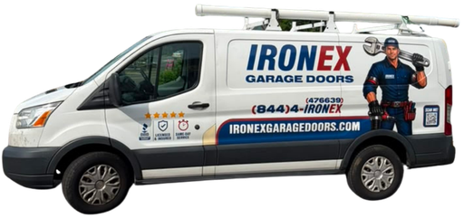 IronEx Garage Doors branded service van